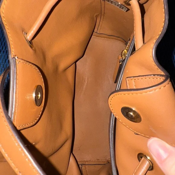 Calvin Klein monogram bucket bag *** Needs some love!! Look at pics!!!! REHAB - Picture 12 of 15